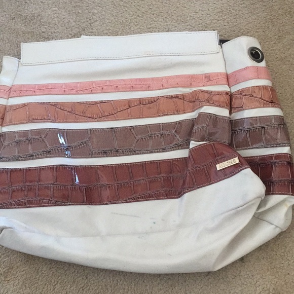 Large Miche Purse Cover White, Peach tan “Abagail” - Picture 2 of 3